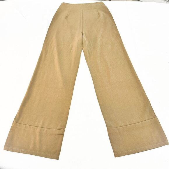 Princess Polly Euro Pants Brown Flare Hem Dress Pants Size 2 NWT - Picture 3 of 10